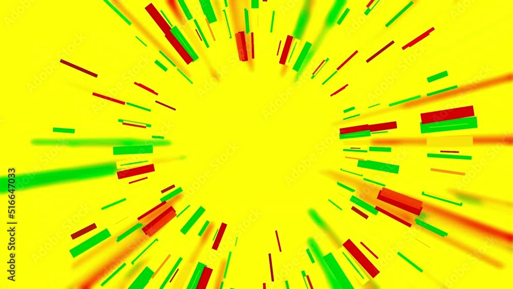 Poster animated abstract background with simple gradient radial rays. motion. colorful abstract schematic s
