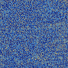 Seamless Vector Pattern With Impressionistic Dots In Blue And Yellow.