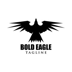 Bold eagle vector logo design