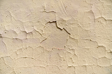 Texture. Light yellow paint with cracks