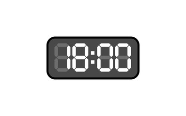 Digital clock, Alarm digital clock, Modern clock, Clock vector, Vector format, 13 to 24