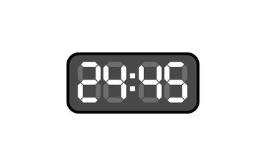 Digital clock, Alarm digital clock, Modern clock, Clock vector, Vector format, 13 to 24