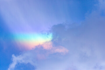 Clouds with the Rainbow - obrazy, fototapety, plakaty