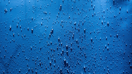 Water drops background. Droplet splash rain texture. Drop splash water pattern. Selective focus.