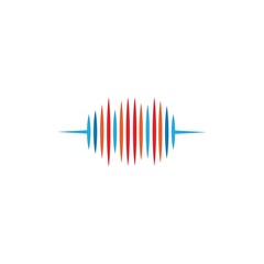 sound wave icon logo vector design template