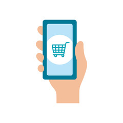アイコン_スマホ_手_買い物かご_線無し