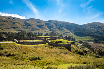 Puca Pucara is a military construction located near Cusco, Peru