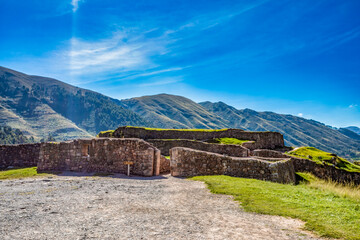 Puca Pucara is a military construction located near Cusco, Peru