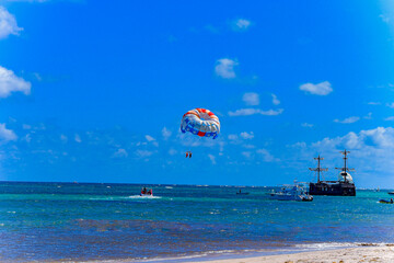 paragliding on the beach, Dominican Republic, Punta Cana