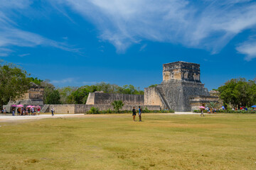 The Grand Ball Court, Gran Juego de Pelota of Chichen Itza archaeological site in Yucatan, Mexico