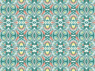 Ornament paisley Bandana Print. Seamless pattern based on ornament paisley Print. Silk neck scarf or kerchief square pattern design. Best motive for print on fabric or papper. Digital art illustration