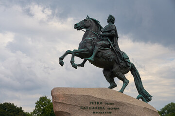 Obraz premium Monument to Peter the Great The Bronze Horseman in St. Petersburg