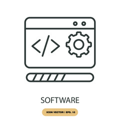 software icons  symbol vector elements for infographic web