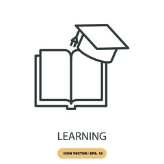learning icons  symbol vector elements for infographic web