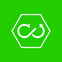A letter + Infinity + Recycle Logo Template