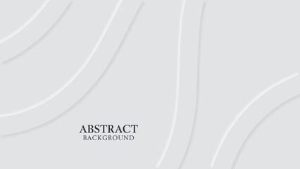 Clean minimalist white flow vector background for modern technology presentation template.