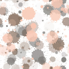 Paint stains seamless splatter, spray blots, spots