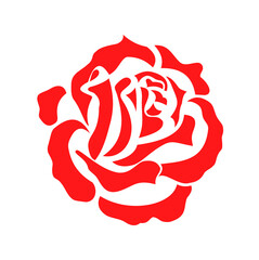 red rose vector graphics illustration