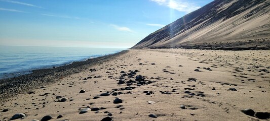 sand dunes at sunset