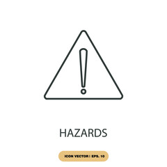 hazards icons  symbol vector elements for infographic web