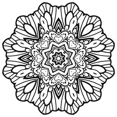 Ready to Print Printables Paper Mandala Coloring for Adult Therapy Relaxation Doodle Flowers Children Art Pattern Floral Relaxing Art Ready made Sketch Drawing Kids and Adult Kids A-Z Family Drawing 