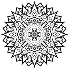 Ready to Print Printables Paper Mandala Coloring for Adult Therapy Relaxation Doodle Flowers Children Art Pattern Floral Relaxing Art Ready made Sketch Drawing Kids and Adult Kids A-Z Family Drawing 