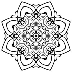 Ready to Print Printables Paper Mandala Coloring for Adult Therapy Relaxation Doodle Flowers Children Art Pattern Floral Relaxing Art Ready made Sketch Drawing Kids and Adult Kids A-Z Family Drawing 