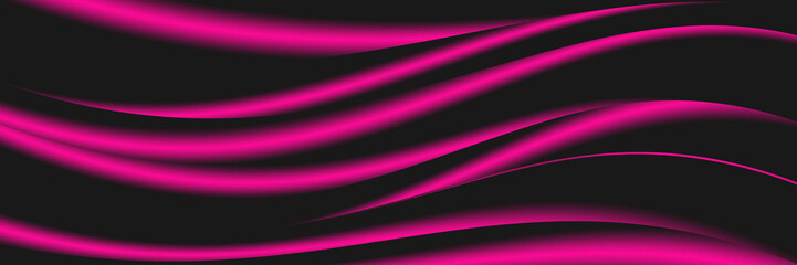 abstract pink illustration background banner with black line wave pattern.