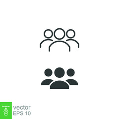 Fototapeta na wymiar People glyph and line icon, persons solid and outline vector illustration, group linear pictogram isolated on black. EPS 10