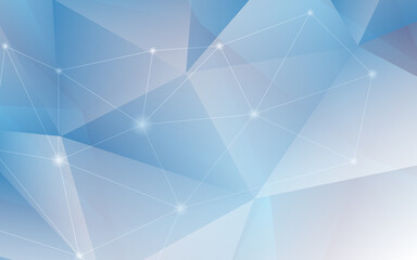 Abstract Modern Background with Lowpoly Triangle Element and Light Blue Color Gradient Color