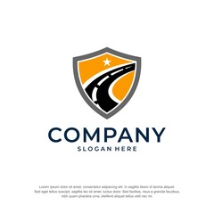 shield star way logo premium vector