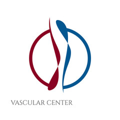 vector vascular and veins center logo,  - obrazy, fototapety, plakaty