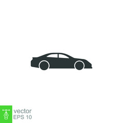 Obraz na płótnie Canvas Car monochrome icon set. Simple solid style. Pictogram, silhouette, automotive, black, shape, flat sign, symbol, vehicle concept. Vector illustration isolated on white background EPS 10