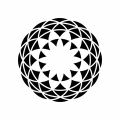 Minimal abstract symbol Circle vortex logo Geometric shape Vector illustration