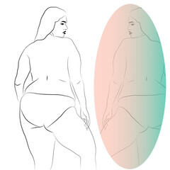 woman body mirror