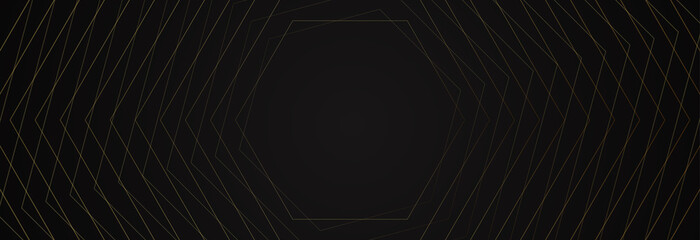 Gradient black backgrounds with golden frames. vector.