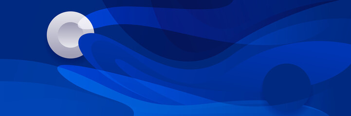 Dark blue abstract background. Vector abstract graphic design banner pattern background template.