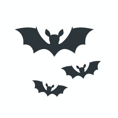 illustration of bat, animal wild, halloween icon, vector art.