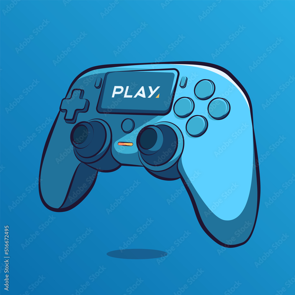 Sticker stick controller art illustration