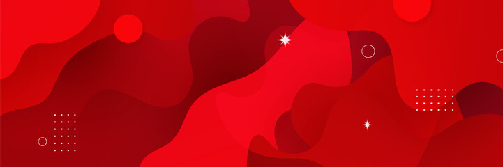 Red abstract banner background. Vector abstract graphic design banner pattern background template.