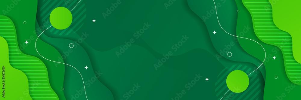 Poster green abstract banner background. vector abstract graphic design banner pattern background template.