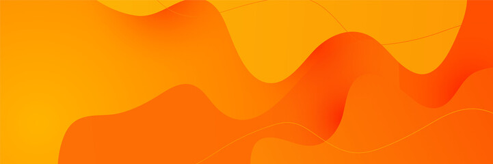 Orange abstract banner background. Vector abstract graphic design banner pattern background template.