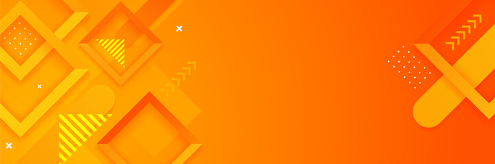 Orange abstract banner background. Vector abstract graphic design banner pattern background template.