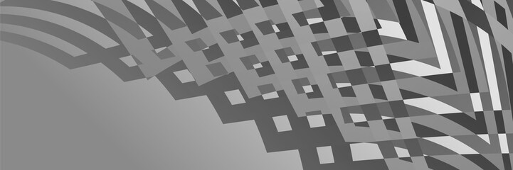 Abstract dark background banner illustration with geometric graphic elements