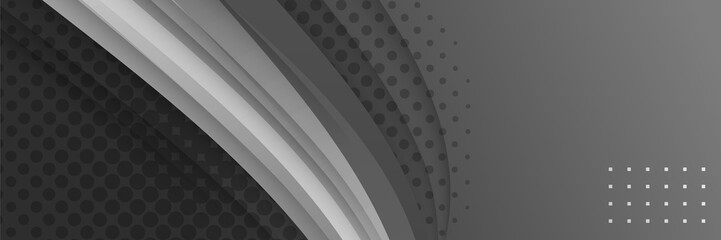 Obraz premium Abstract dark background banner illustration with geometric graphic elements