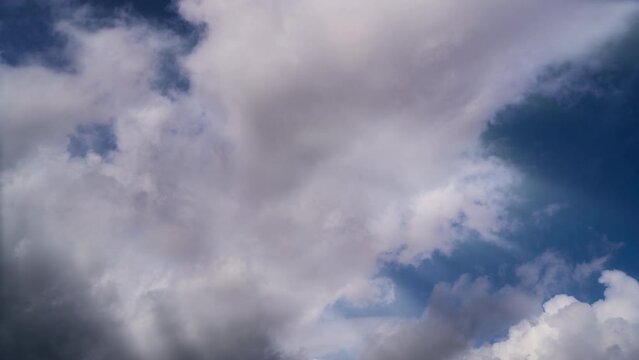 Clouds in the sky close-up. timelapse