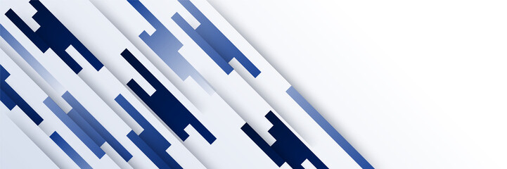 Blue abstract banner background. Abstract banner design with blue geometric background. Blue banner background. Vector abstract graphic design banner pattern background template.