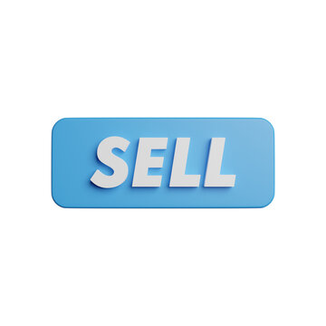 Button Sign Sell 3D Rendering Illustration Photo HD