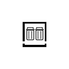trash can icon vector drawing