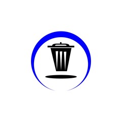trash can icon vector drawing